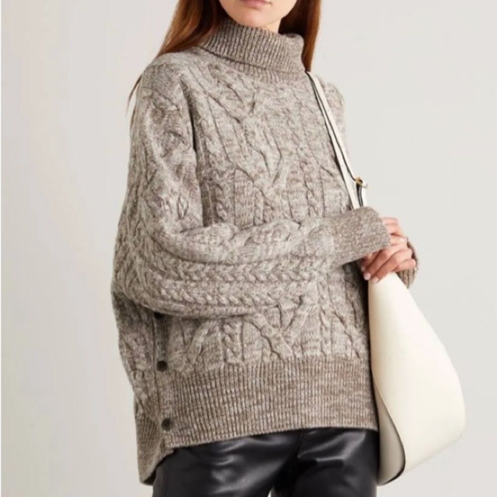 Rag & Bone Nora Cable Wool Turtleneck Sweater